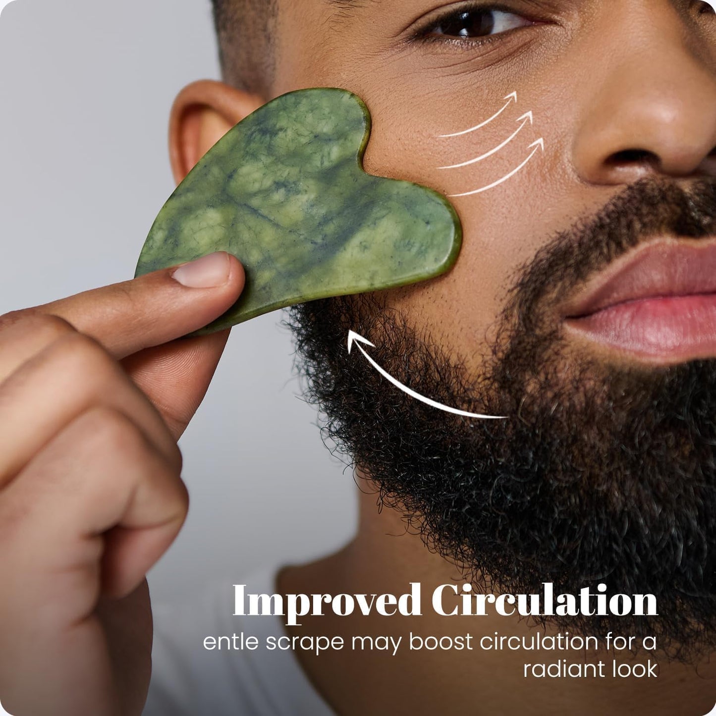 ROSELYNBOUTIQUE Gua Sha Facial Tools & Face Roller for Lift Wrinkless Natural Skincare Tool Jade Roller Guasha Tool for Face (Green)