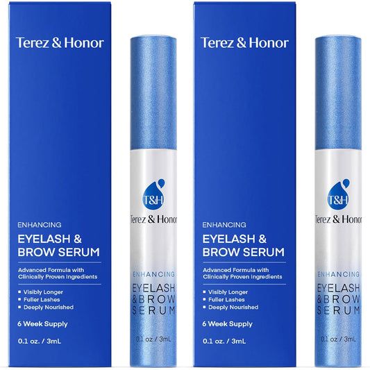 Terez & Honor Advanced Enhancing Eyelash and Eyebrow Serum (Eyelash Serum - 2 Pack)